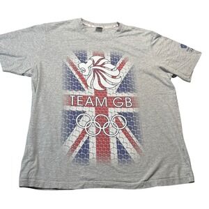 Adidas Official Team GB Olympics 2012 T Shirt Mens XL Union Jack Lion Head